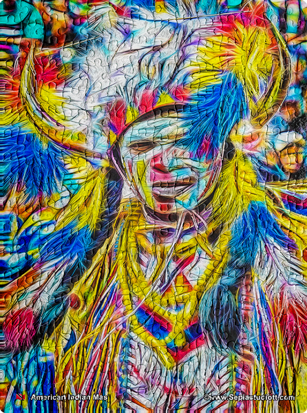 Jigsaw Puzzle Portrait (252pcs) Apache Trinidad Carnival